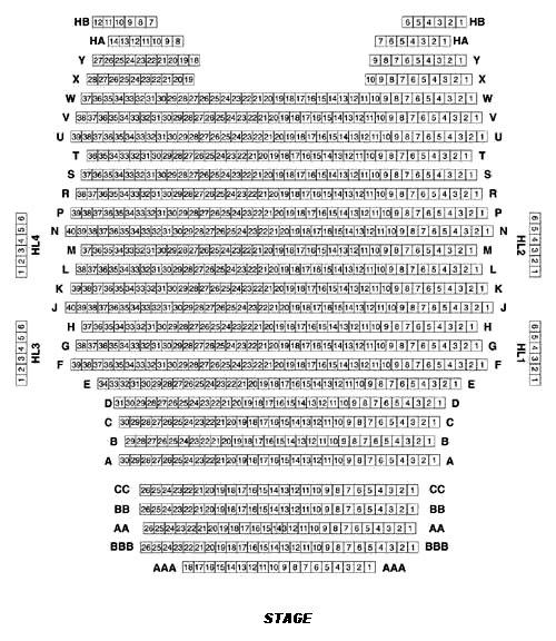 (C) Orchestra Seating Map - Main Floor