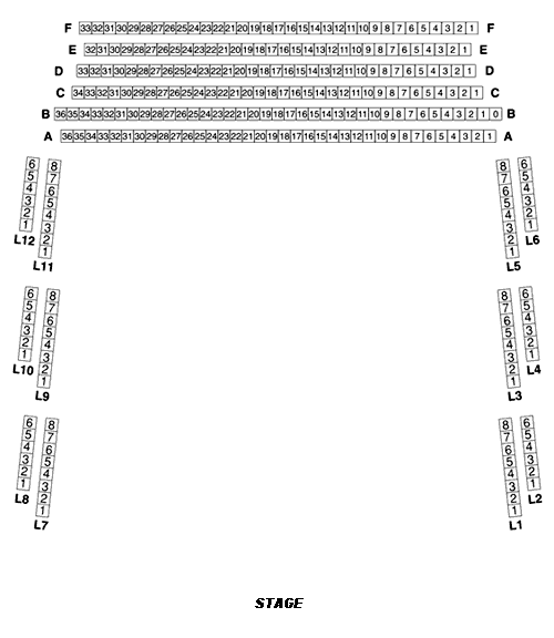 (B) Mezzanine Seating Map - 2nd Floor