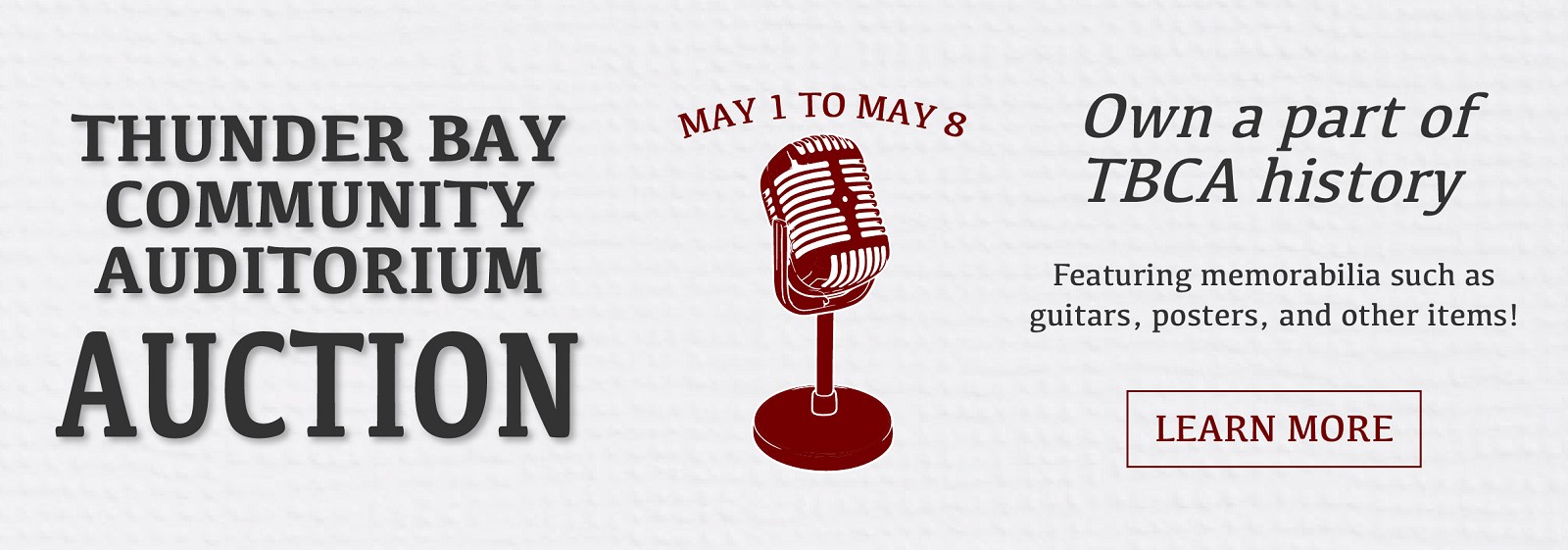 May Auction Banner