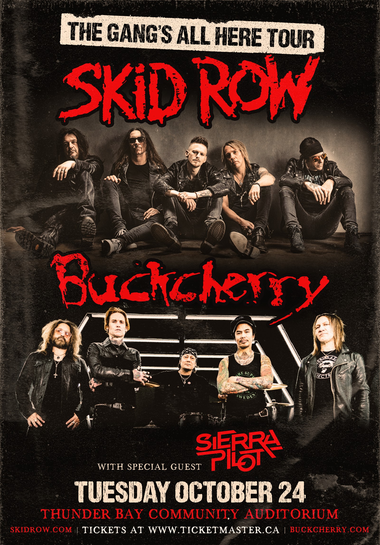 skid row buckcherry tour canada