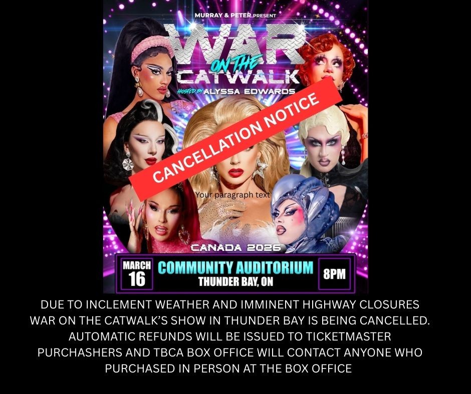 CANCELLED - Murray & Peter Present WAR ON THE CATWALK